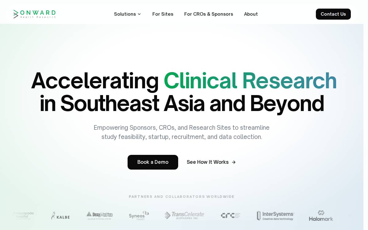 Onward Health website preview