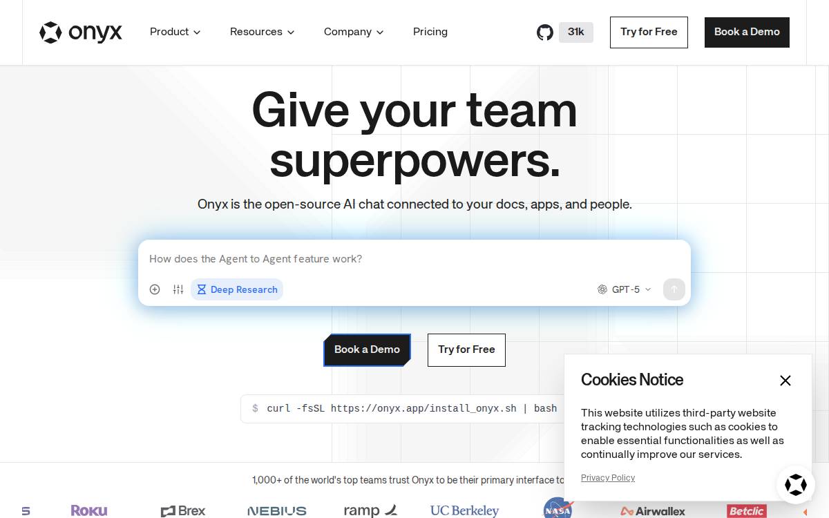 Onyx website preview
