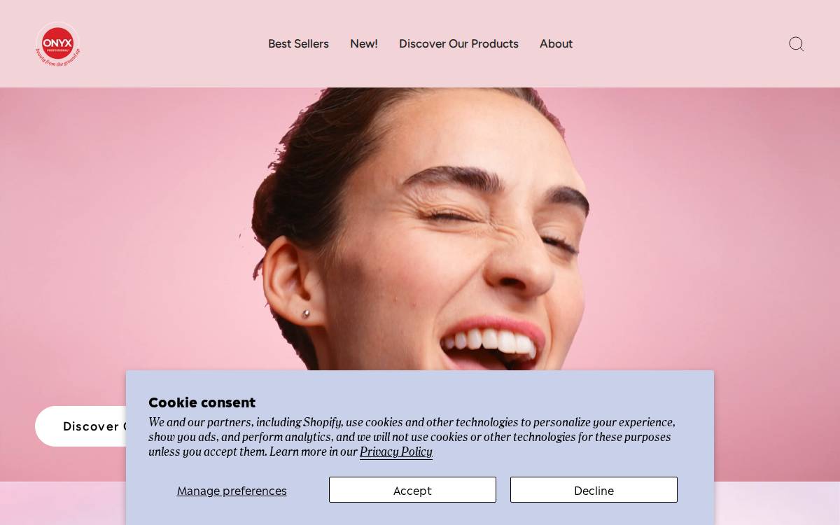 Onyx Brands website preview