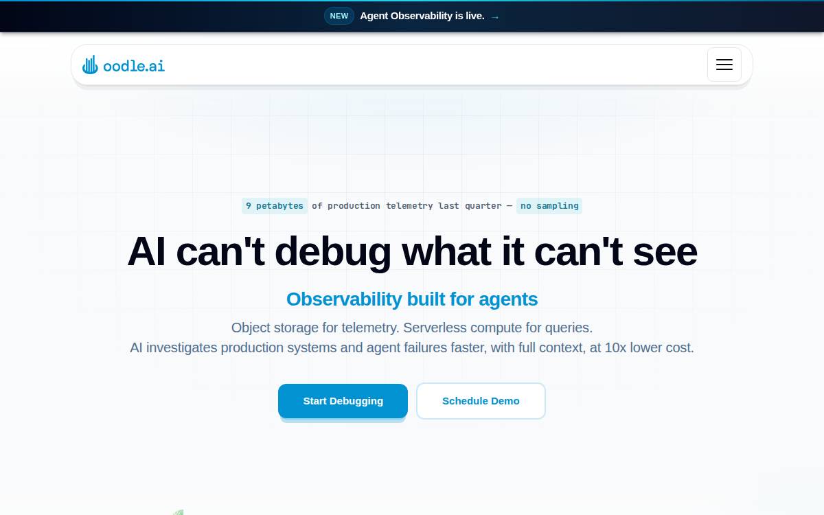 Oodle website preview
