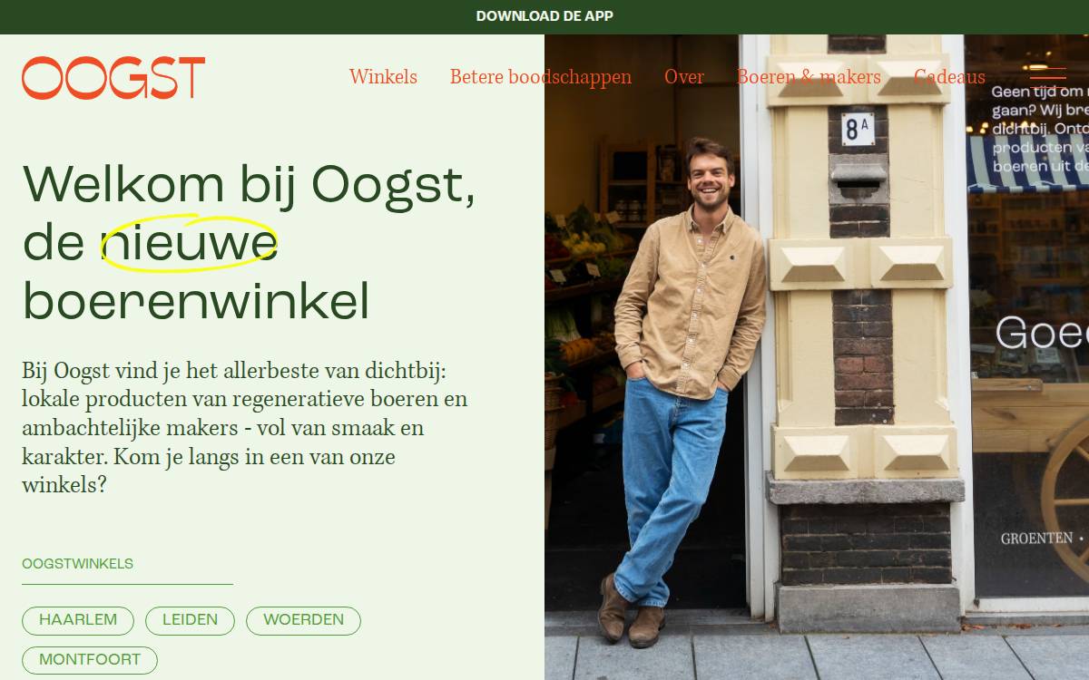 Oogst website preview