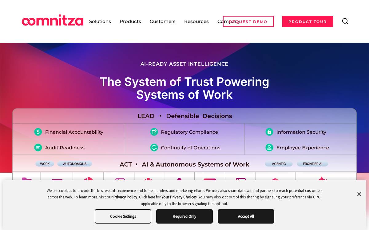 Oomnitza website preview