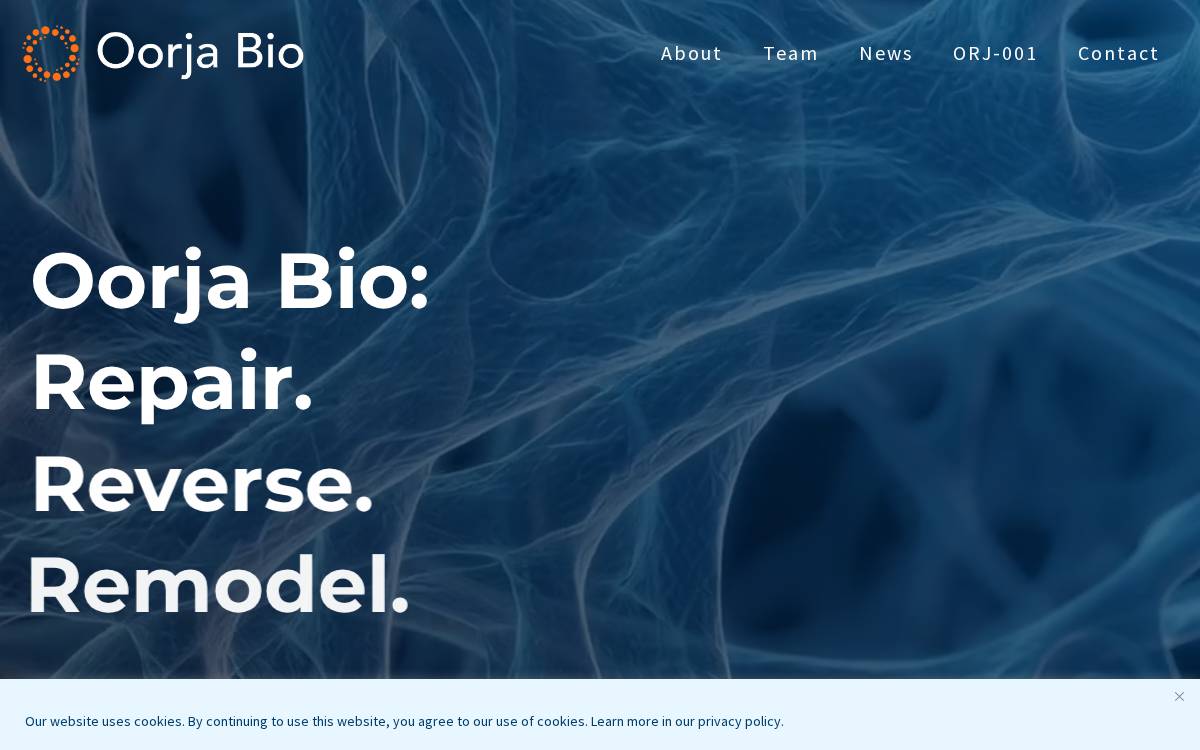 Oorja Bio website preview