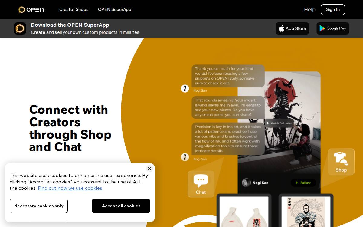 OP3N website preview