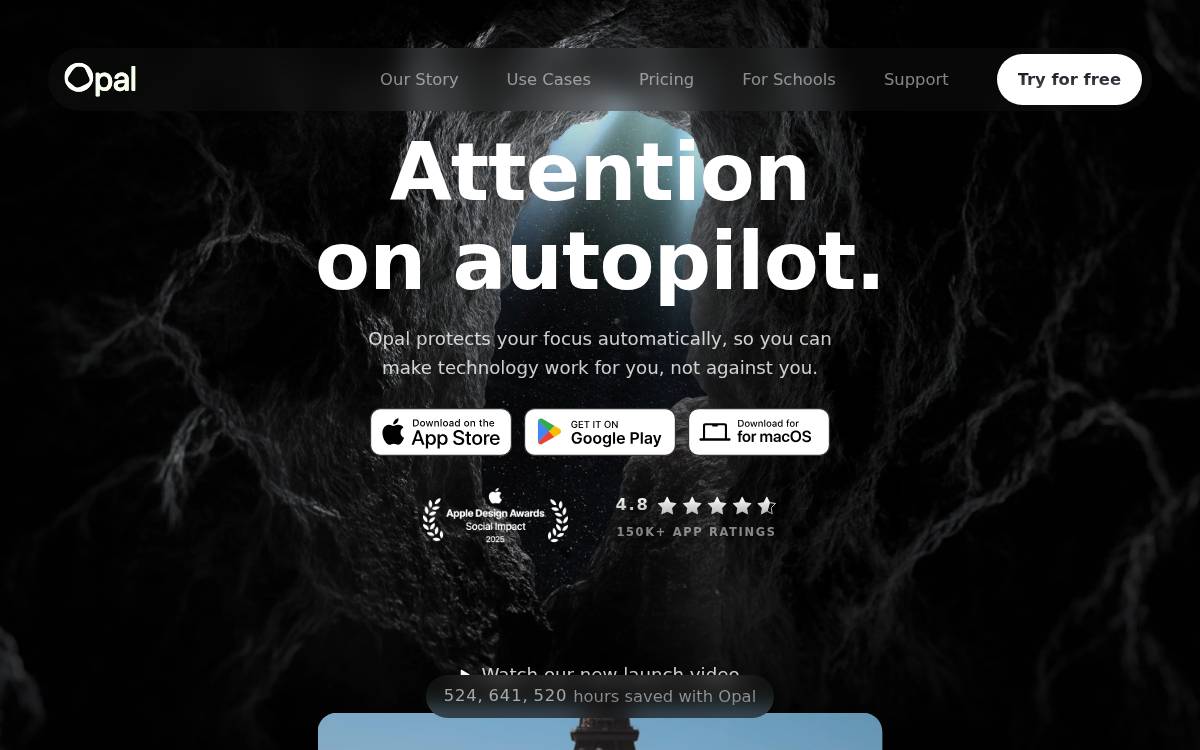 Opal website preview