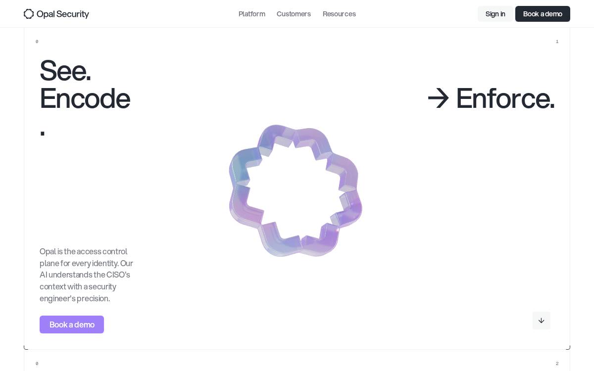 Opal Security website preview