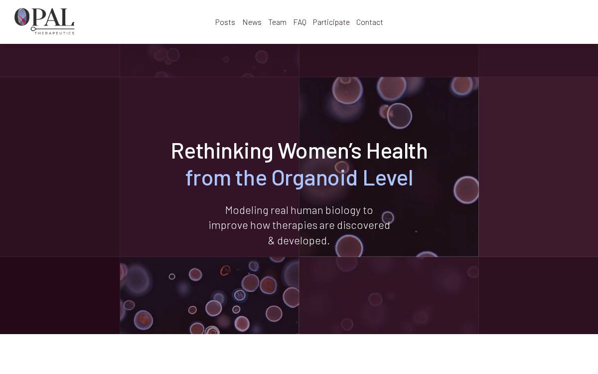 Opal Therapeutics website preview