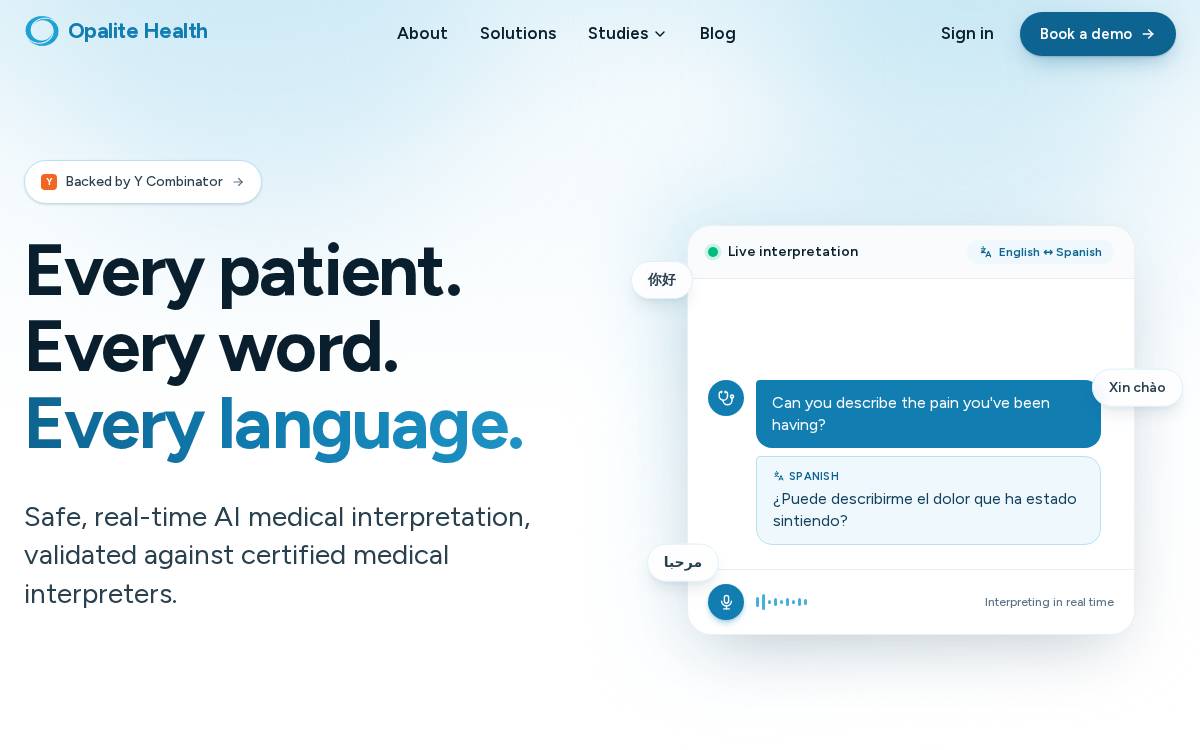 Opalite Health website preview