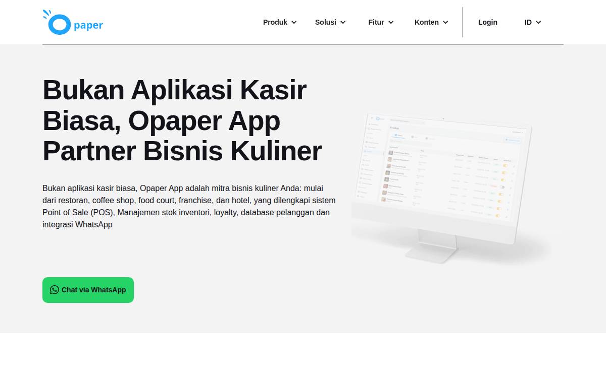 Opaper, Inc. website preview