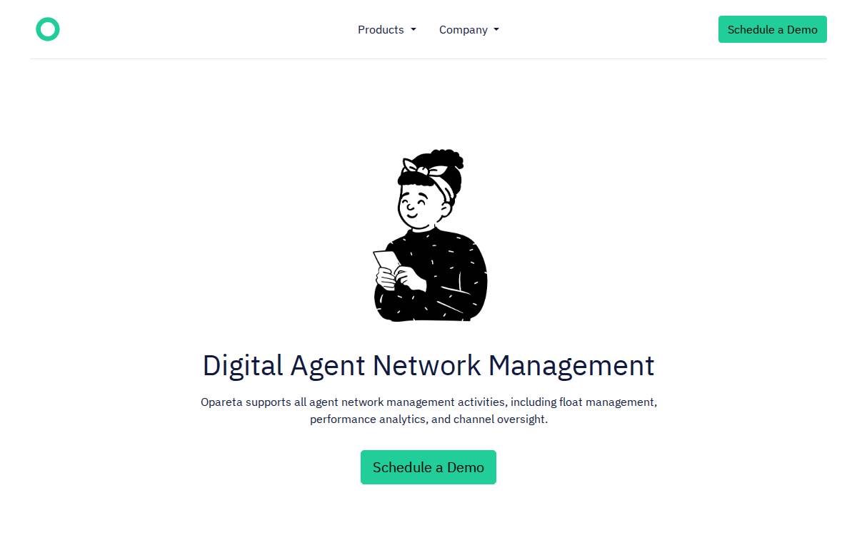 Opareta website preview