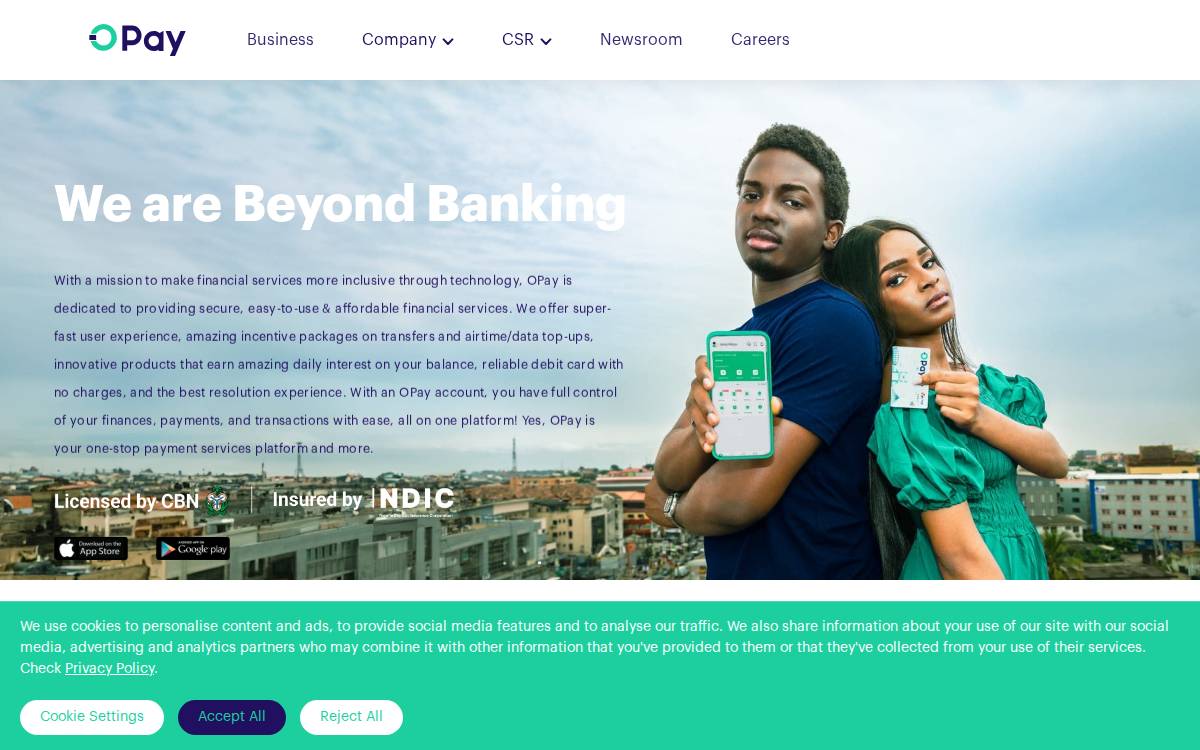 OPay website preview