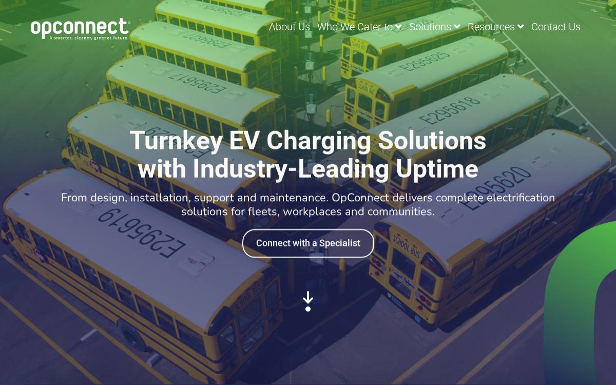 Opconnect Ev website preview