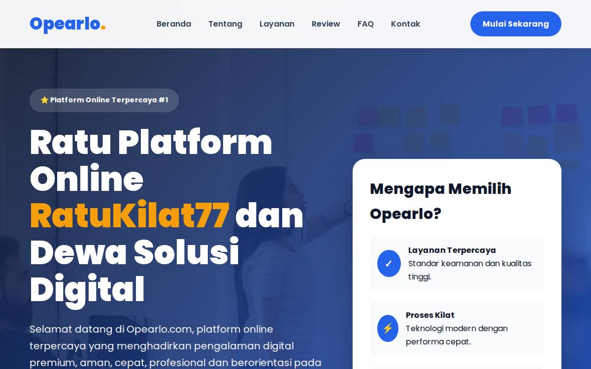 Opearlo website preview