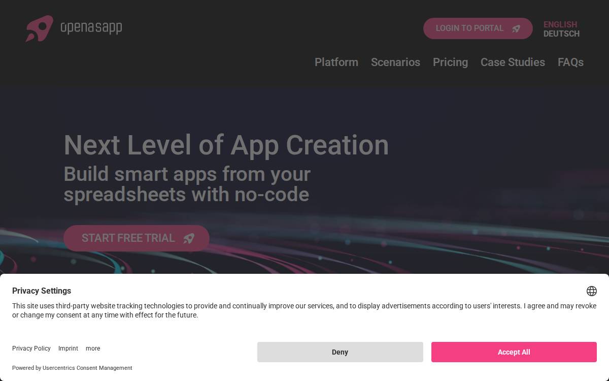 Open as App website preview
