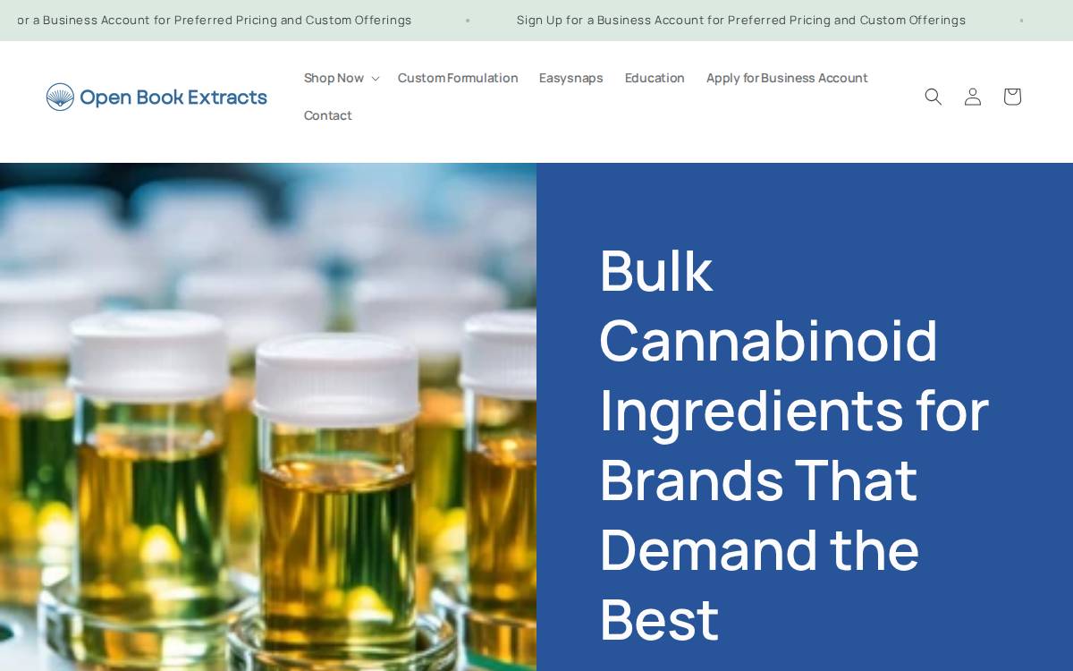Open Book Extracts website preview