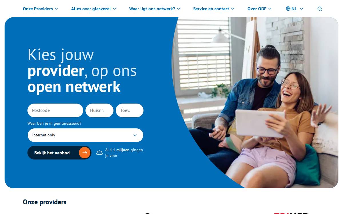 Open Dutch Fiber website preview