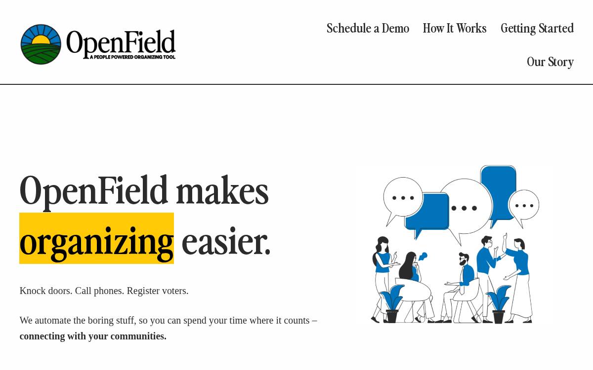 Open Field website preview
