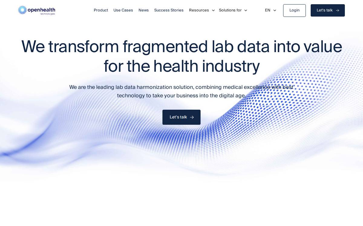 Open Health website preview