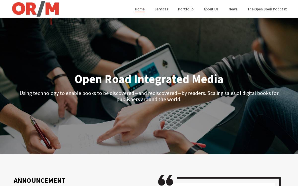 Open Road Integrated Media website preview