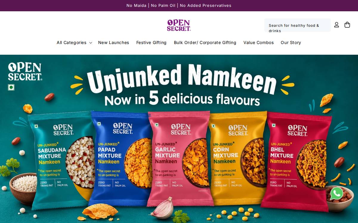 Open Secret website preview