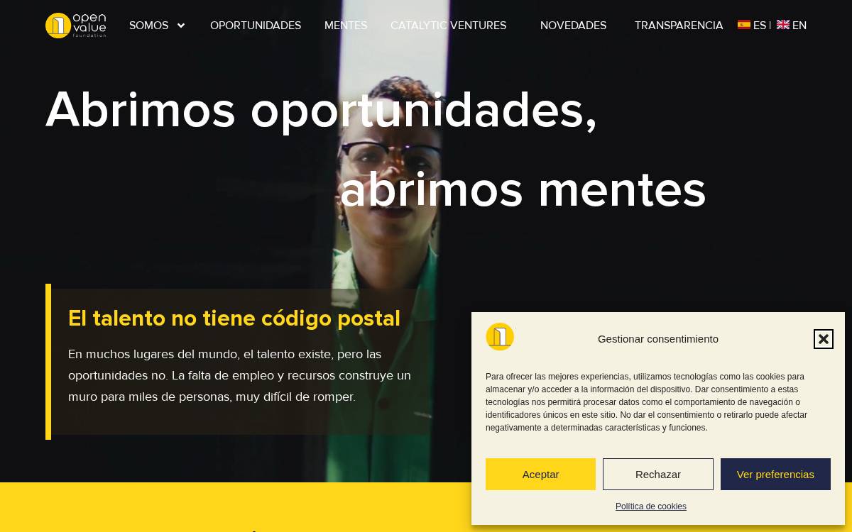 Open Value Foundation website preview