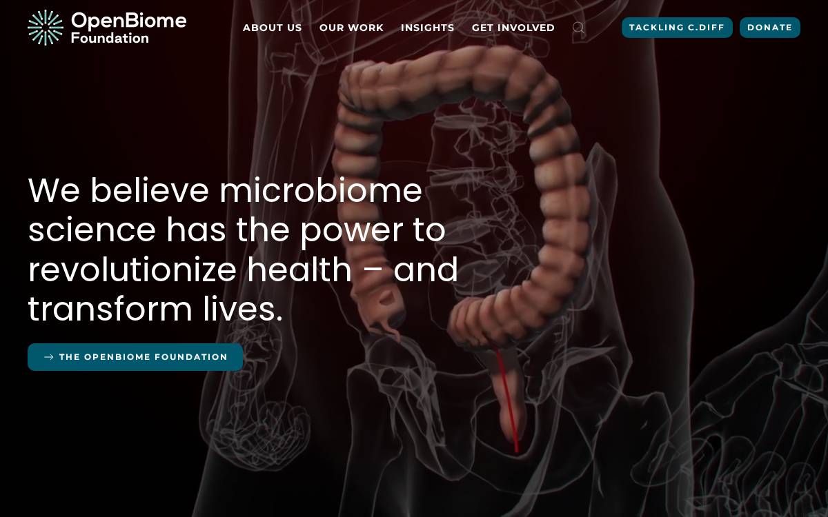 OpenBiome website preview