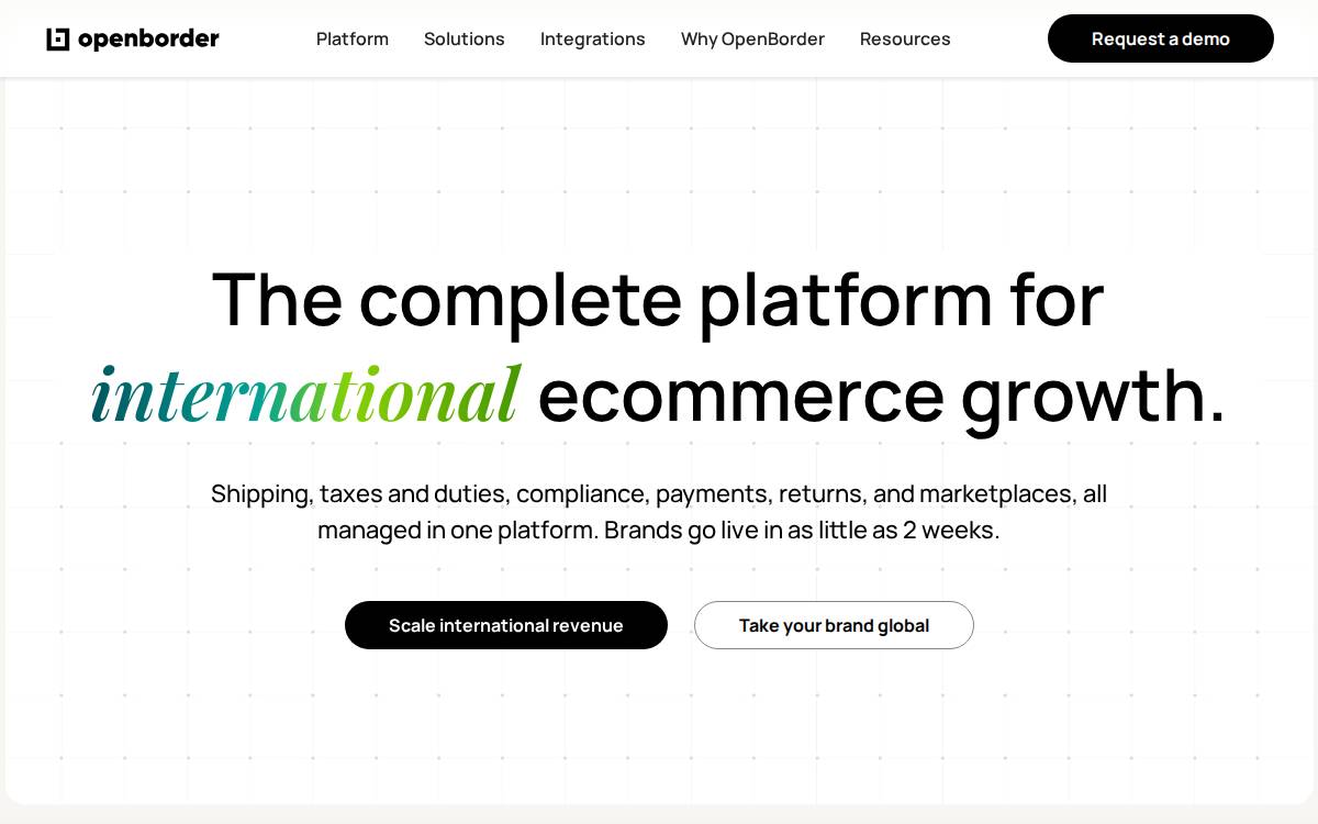 Openborder website preview