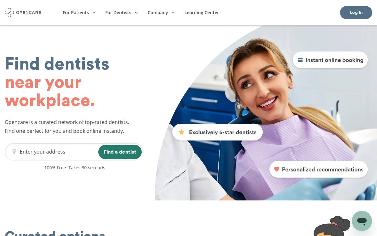 Opencare website preview