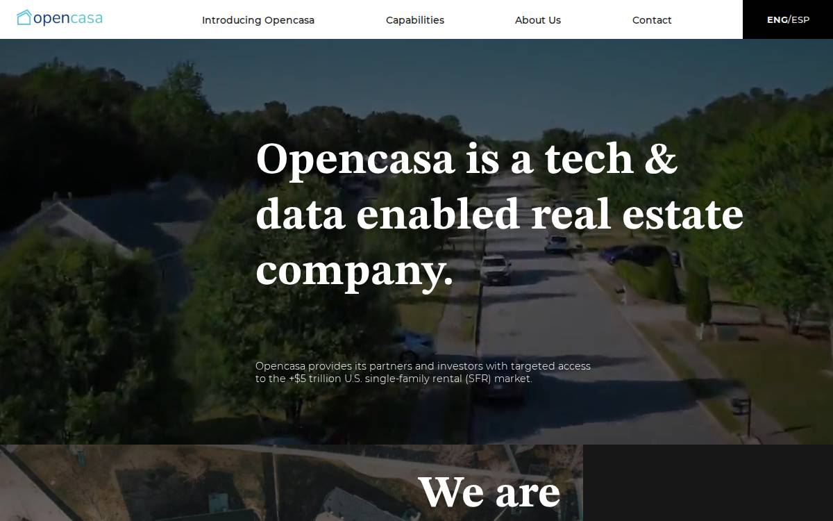 Opencasa website preview