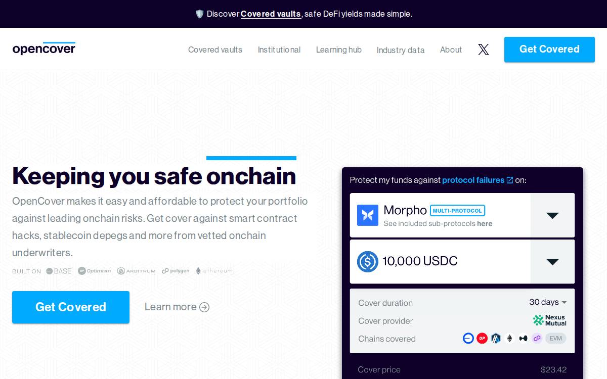 OpenCover website preview