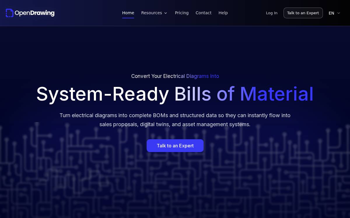 OpenDrawing.ai website preview