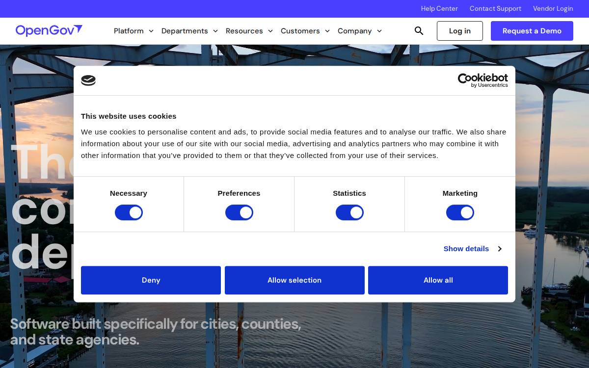 OpenGov website preview