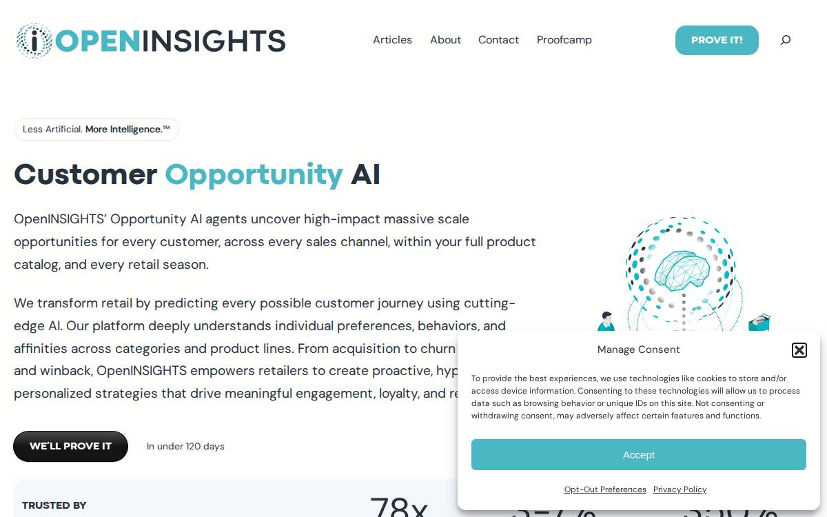 Openinsights website preview