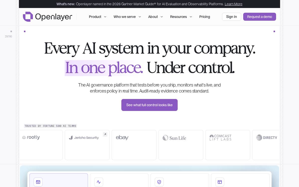 Openlayer website preview
