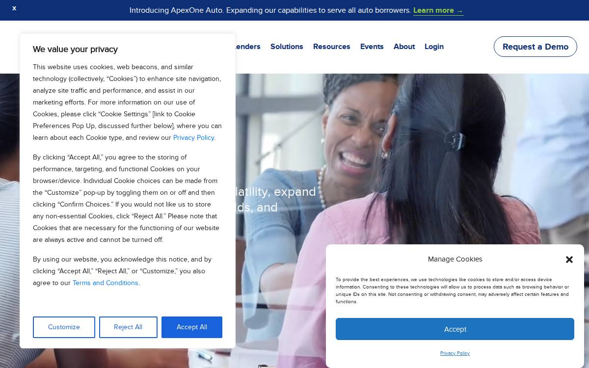 Open Lending website preview