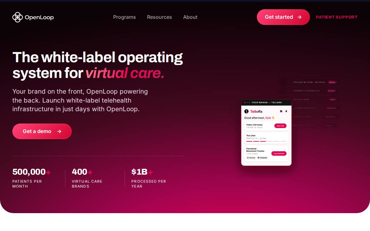 OpenLoop website preview