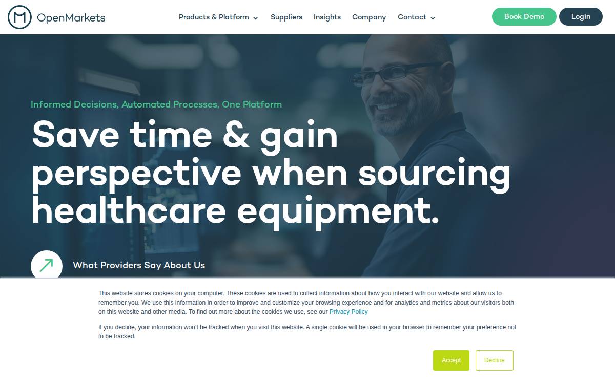 Openmarketshealth website preview
