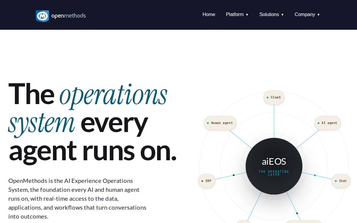 OpenMethods website preview