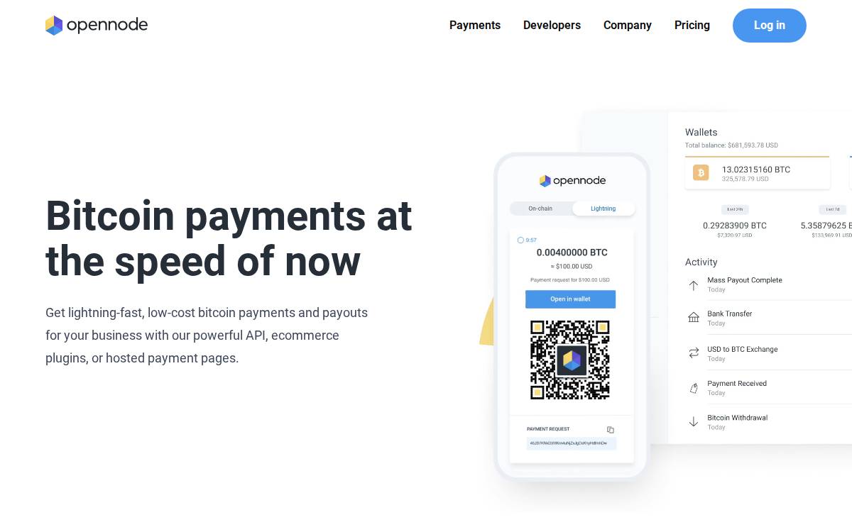 Opennode website preview