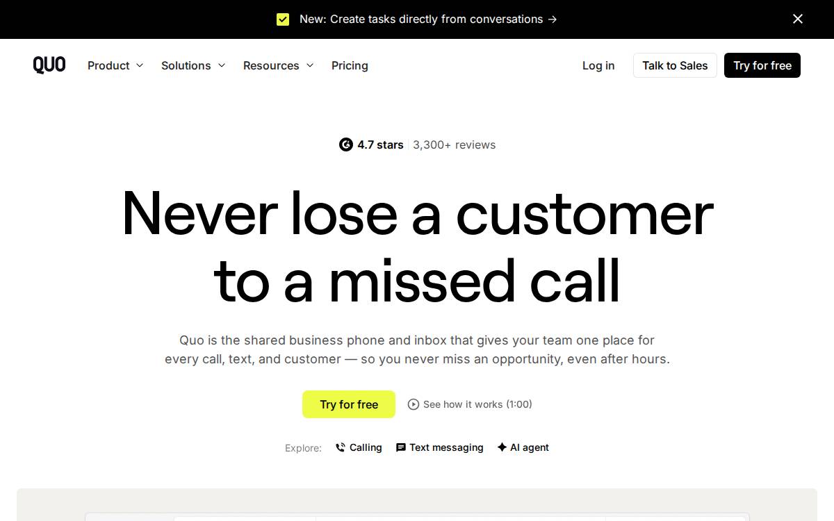 OpenPhone website preview