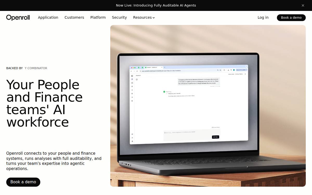 Openroll website preview