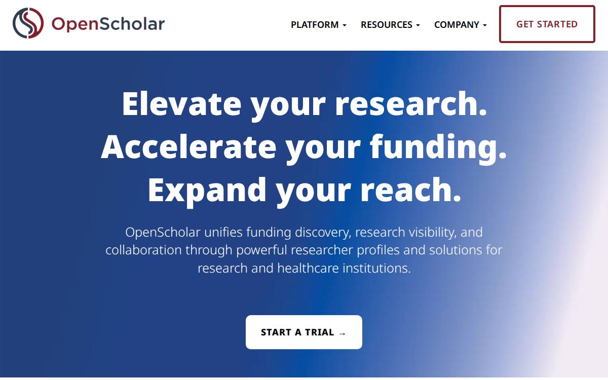 OpenScholar website preview