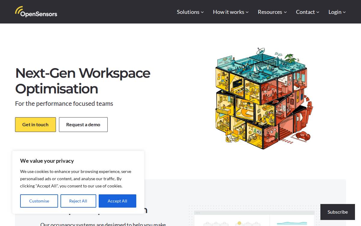 OpenSensors website preview