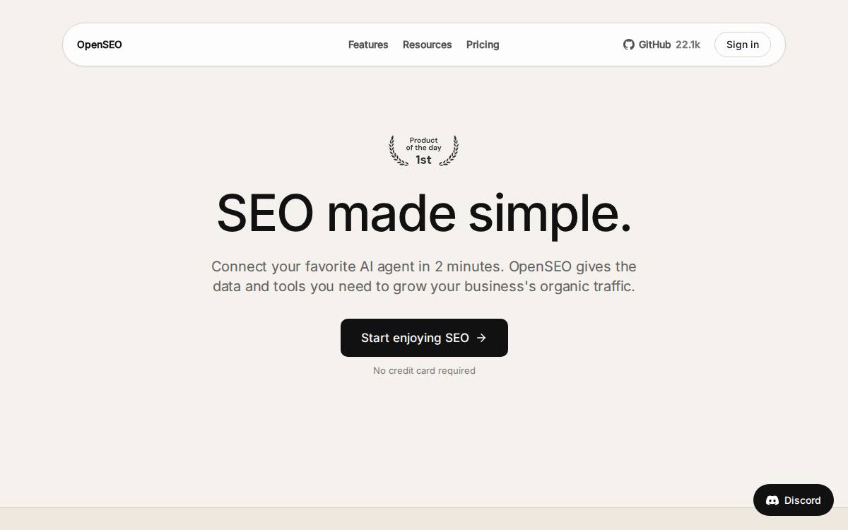 OpenSEO website preview