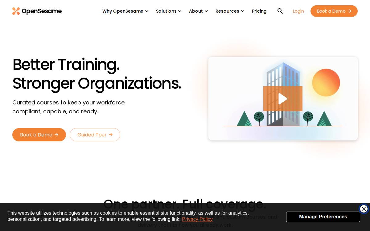Opensesame website preview