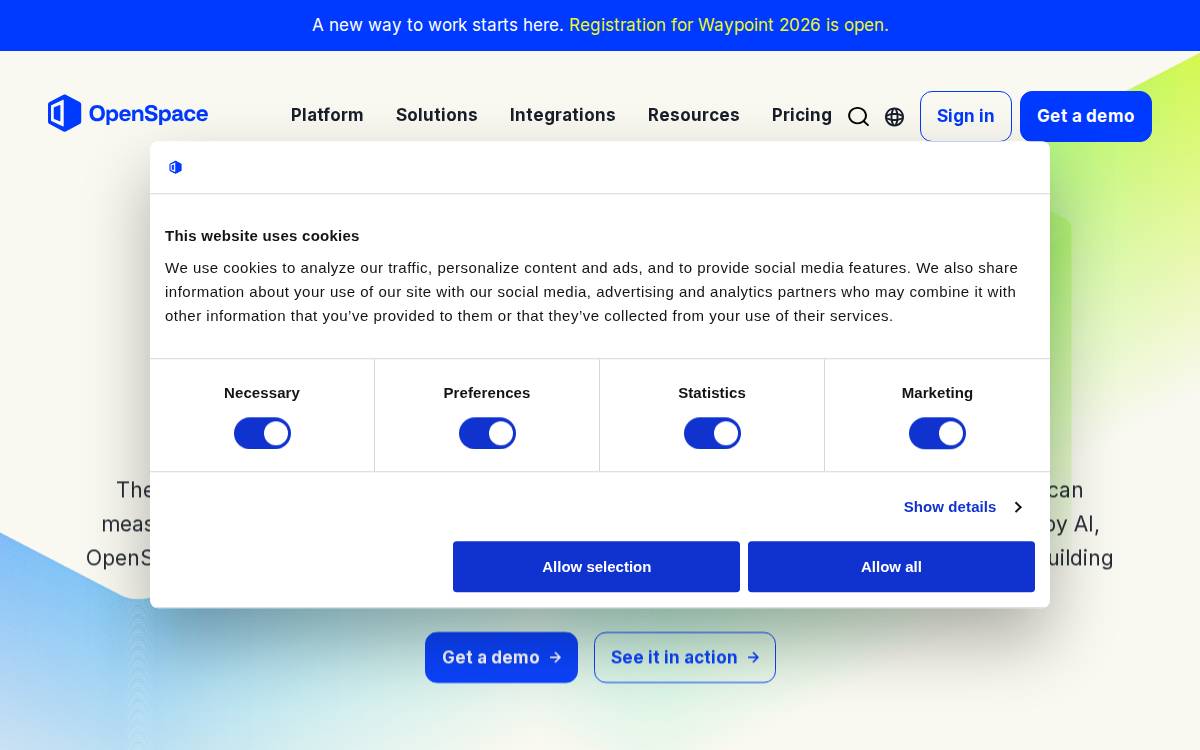 OpenSpace website preview