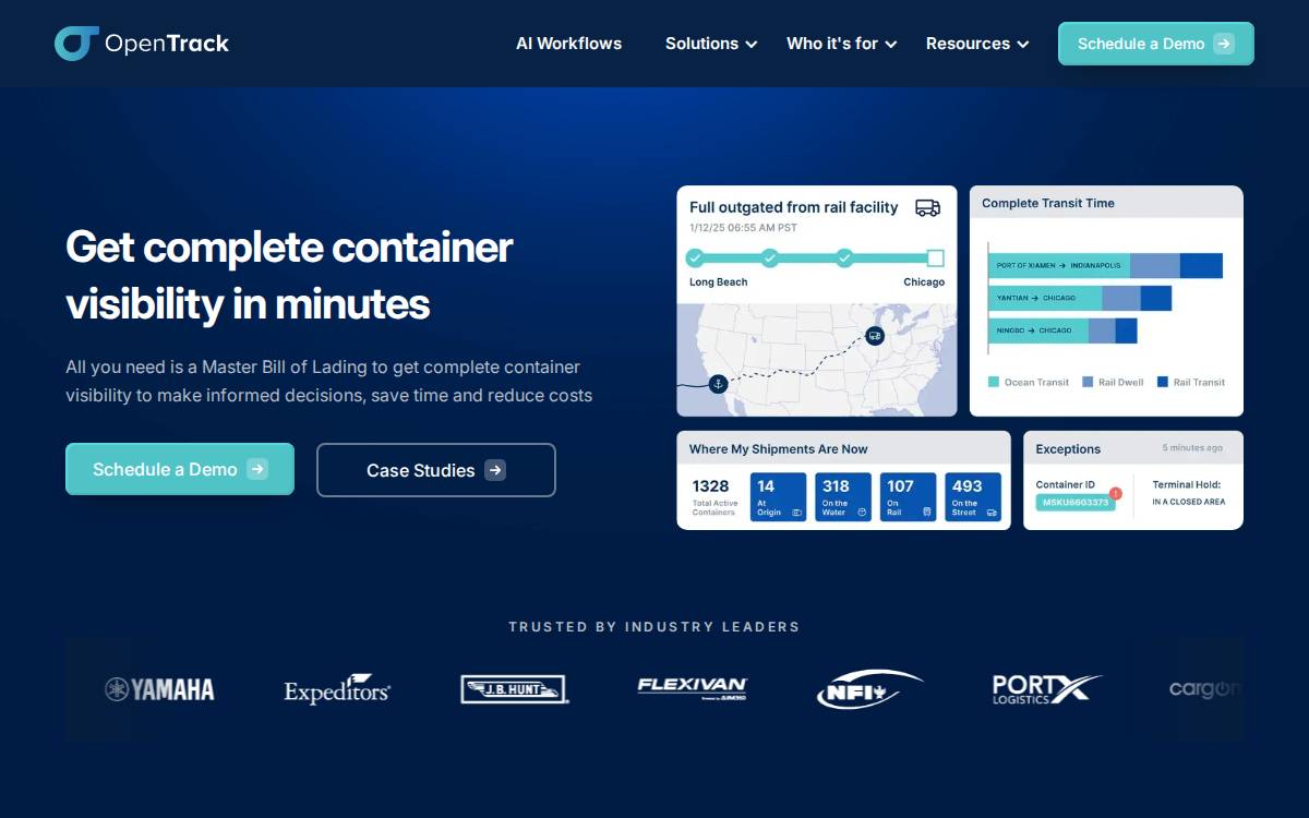 Opentrack website preview