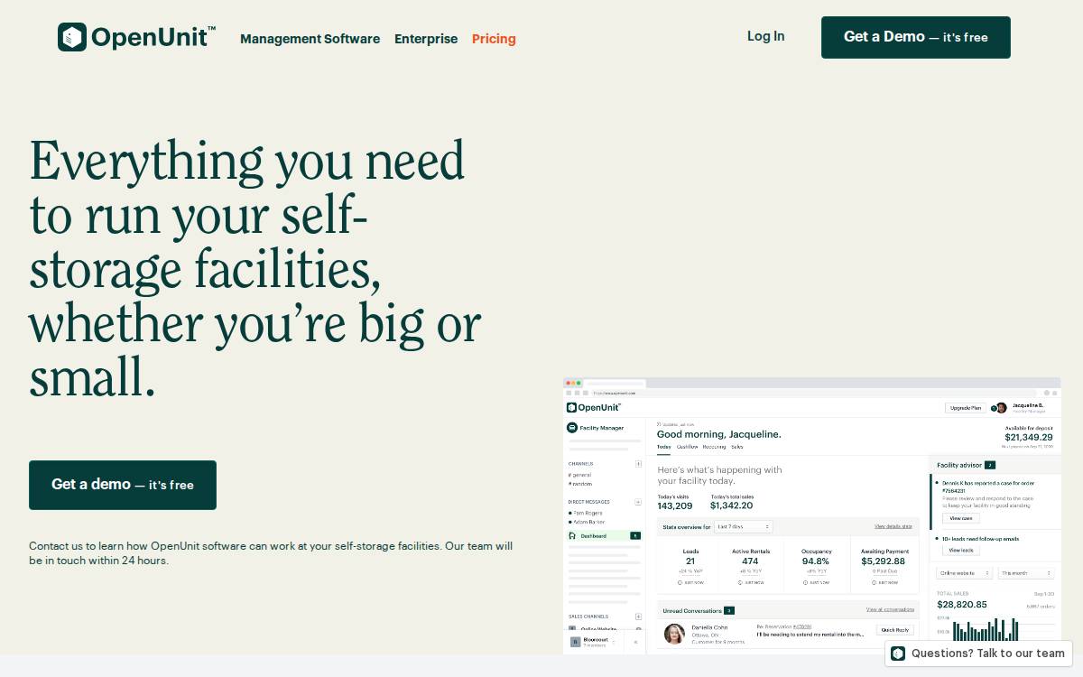 OpenUnit website preview