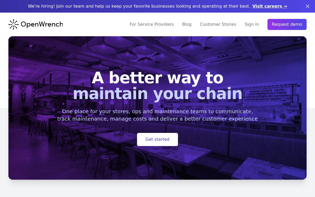 OpenWrench website preview