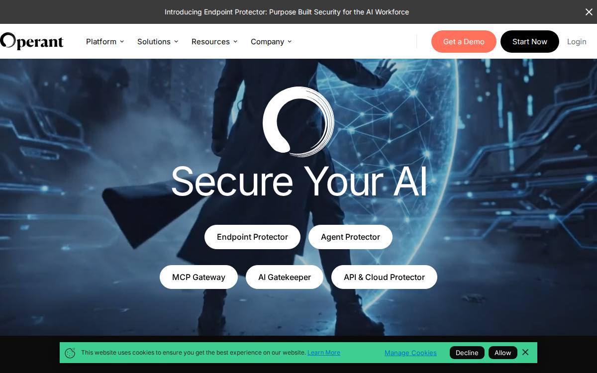 Operant AI website preview